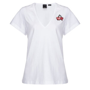 100372A0U3_Z04-00 Turbato Άσπρο T-Shirt Με Κέντημα pinko