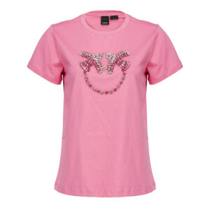100535A0MA_N50-00 Quentin Ροζ T-Shirt Με Love Birds pinko