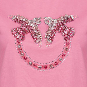 100535A0MA_N50-02 Quentin Ροζ T-Shirt Με Love Birds pinko