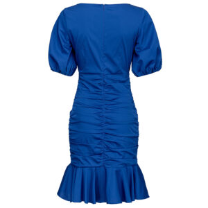 100564Y817_G00-01 Abituato Μπλε Φόρεμα Με Σούρες pinko