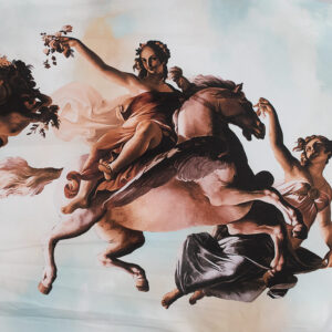 2336002_BLU-02 Philosophy Γαλάζιο Φόρεμα-Κιμονό Με Φτερά C-THROU