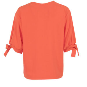 K23-40_ONG-01 Πορτοκαλί Μπλούζα Με Δετό Μανίκι didone