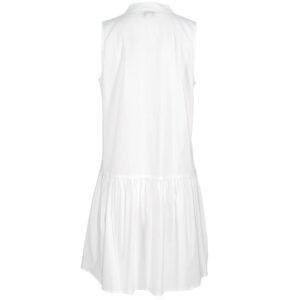 076.50.01.059_WHT-01 Κοντό Άσπρο Φόρεμα Με Βολάν forel