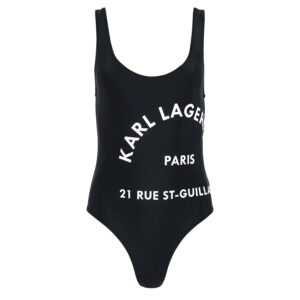 230W2219_999-00 K/Beachwear Μαύρο Ολόσωμο Μαγιό Με Logo KARL LAGERFELD