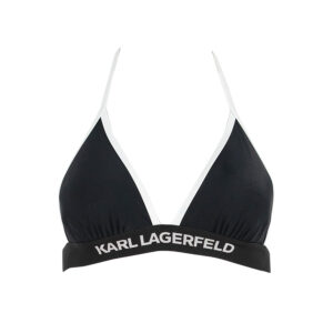 230W2234_999-00 K/Beachwear Μαύρο Μπικίνι Τοπ Με Logo KARL LAGERFELD