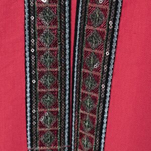 739023_RED-02 Κόκκινο Καφτάνι Με Τρέσσα pirouette