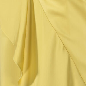 076.50.01.196_YLW-02 Κίτρινο Σατέν Τιραντέ Φόρεμα Με Βολάν forel