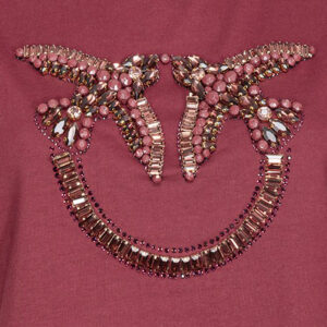 100535A15D_WW8-02 Quentin Κόκκινο T-Shirt Με Love Birds pinko
