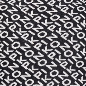 101632A12K_ZB2-02 Foca Ασπρόμαυρη Πλεκτή Μπλούζα Με Logo pinko