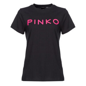 101752A150_Z99-00 Start Μαύρο T-Shirt Με Logo pinko
