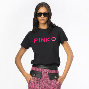 101752A150_Z99-mdl1 Start Μαύρο T-Shirt Με Logo pinko