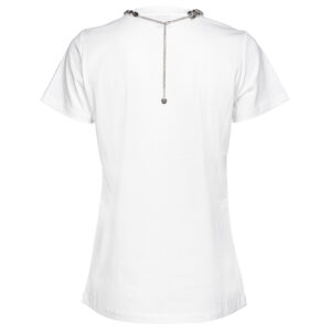 101835A15Z_ZAZ-01 Marcelle Άσπρο T-Shirt Με Στρας pinko