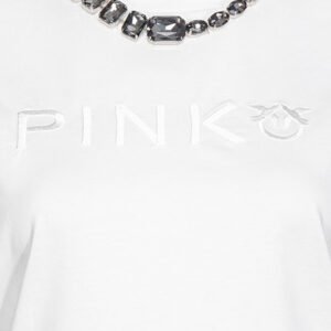 101835A15Z_ZAZ-02 Marcelle Άσπρο T-Shirt Με Στρας pinko