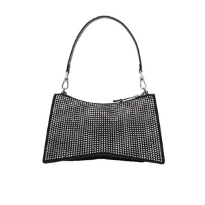 235W3019_999-01 K/Seven Element Μαύρη Τσάντα Με Στρας pinko