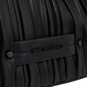 235W3047_999-03 K/Kushion Μαύρη Πλισέ Τσάντα pinko