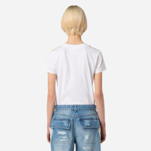 MA01436E2_270-mdl3 Άσπρο T-Shirt Με Απλίκες elisabetta franchi