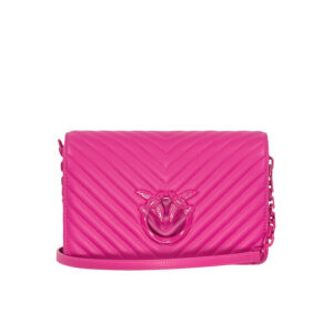 100063A0VM_N17B-00 Love Click Classic Block Colour Φουξ Τσάντα pinko