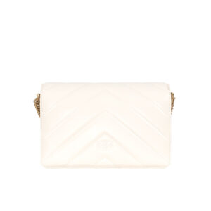 100063A136_Z14Q-02 Love Click Classic Big Chevron Άσπρη Τσάντα pinko