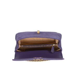 101512A0F6_W84Q-02 Cupido Classic Messenger Μωβ Σουέντ Τσάντα pinko