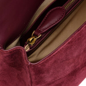 101512A0F6_WW5Q-02 Cupido Classic Messenger Κόκκινη Σουέντ Τσάντα pinko