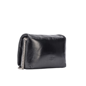 101585A0F8_Z99O-01 Love Click Puff Classic Laminated Μαύρη Τσάντα pinko