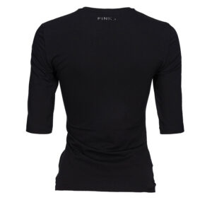 101737A12Z_Z99-01 SMS Μαύρο T-Shirt Με Ρίγα Love Birds pinko