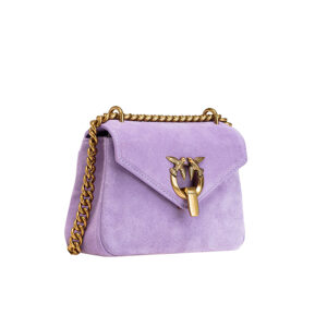 101749A0F6_Y48Q-03 Cupido Mini Messenger Λιλά Σουέντ Τσάντα pinko