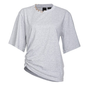 102293A1CQ_I42-00 Tekkaman Γκρι T-Shirt Με Κολιέ pinko