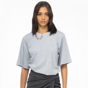 102293A1CQ_I42-mdl1 Tekkaman Γκρι T-Shirt Με Κολιέ pinko
