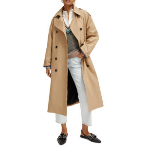 173118_0137-mdl1 Μπεζ Καπαρντίνα Με Ζώνη MAISON SCOTCH