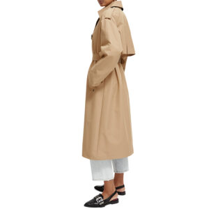 173118_0137-mdl2 Μπεζ Καπαρντίνα Με Ζώνη MAISON SCOTCH
