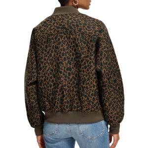 173130_6372-mdl3 Καφέ Μπουφάν Με Animal Print MAISON SCOTCH