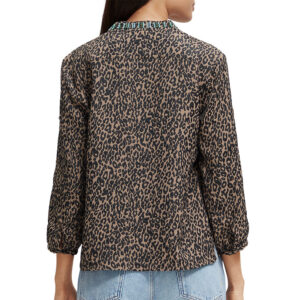 173229_6372-mdl2 Καφέ Εμπριμέ Ζακάρ Πουκάμισο MAISON SCOTCH