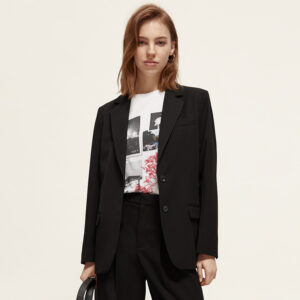 174702_6647-mdl1 Μαύρο Φαρδύ Σακάκι MAISON SCOTCH