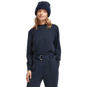 174793_0002-mdl1 Μπλε Σκούρη Φαρδιά Πλεκτή Μπλούζα MAISON SCOTCH