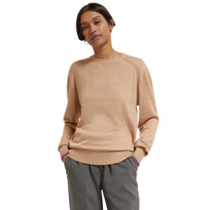 174793_0610-mdl1 Μπεζ Φαρδιά Πλεκτή Μπλούζα MAISON SCOTCH
