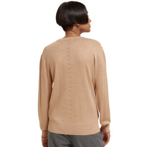 174793_0610-mdl3 Μπεζ Φαρδιά Πλεκτή Μπλούζα MAISON SCOTCH