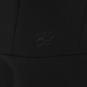 235W1606_999-02 Μαύρη Μπλούζα Με Πέπλουμ KARL LAGERFELD