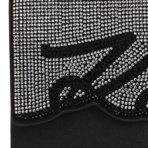 236W3001_987-03 K/Signature Crystals Μαύρη Τσάντα Με Στρας KARL LAGERFELD
