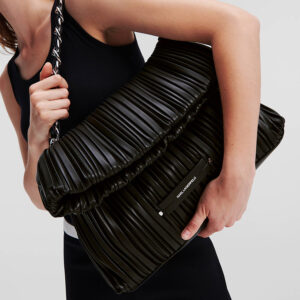 236W3008_999-mdl1 K/Kushion Chain Fold Tote Μαύρη Τσάντα KARL LAGERFELD