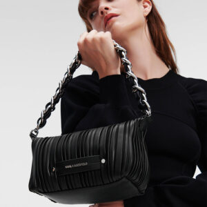 236W3010_999-mdl1 K/Kushion Chain Shoulderbag Μαύρη Τσάντα KARL LAGERFELD