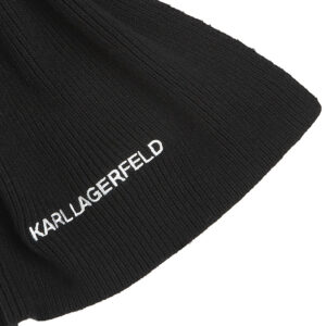 236W3305_999-02 K/Essential Logo Μαύρο Κασκόλ KARL LAGERFELD