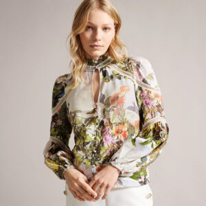 270298_WHT-mdl1 Luuciaa Πουκάμισο Με Τοπίο TED BAKER