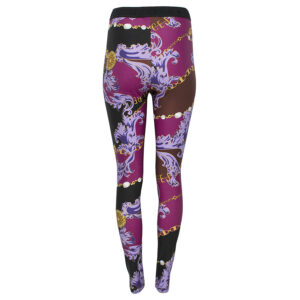 75HAC101-JS203_G51-01 Εμπριμέ Κολάν Με Logo Και Πέρλες VERSACE JEANS COUTURE