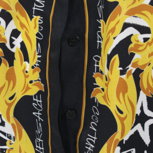 75HAL2P2-NS314_G89-02 Μαύρο Εμπριμέ Πουκάμισο Graffiti versace jeans couture