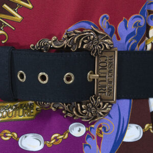 75HAO971-FS111_G51-03 Εμπριμέ Φόρεμα Φούτερ Με Ζώνη VERSACE JEANS COUTURE