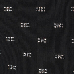 GK83B36E2_110-02 Μαύρη Πλεκτή Φούστα Με Logo Από Στρας ELISABETTA FRANCHI