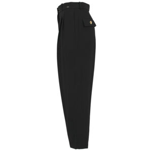 PA01336E2_110-02 Μαύρο Basic Κρεπ Παντελόνι ELISABETTA FRANCHI