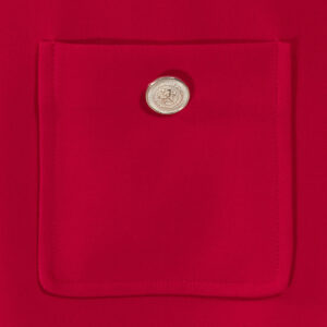 077.50.01.017_RED-02 Κόκκινο Midi Φόρεμα Με Τσέπες forel
