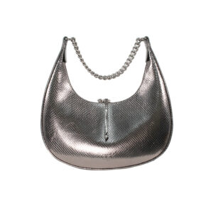 101526A180_K20O-02 Brioche Hobo Classic Laminated Ασημί Τσάντα pinko